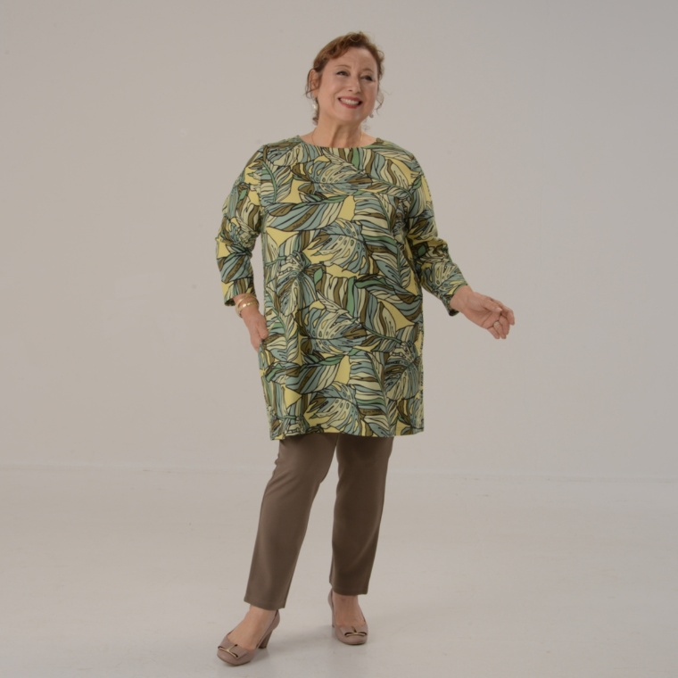 Makana na kathy マハナプリントチュニック