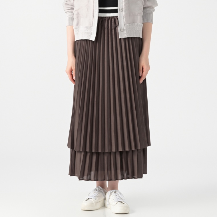 ROHERBE レイヤードプリーツスカート