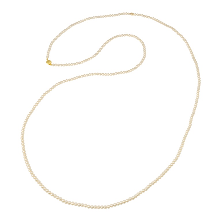 Anne Coquine  コットンパールロングネックレス