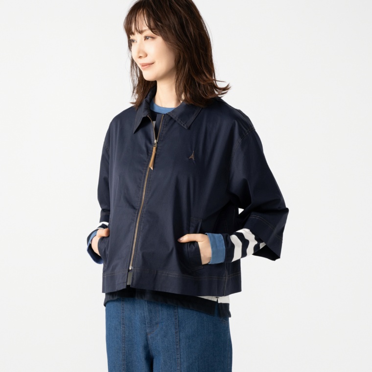 H.HOLIDAY ステッチデザインショートブルゾン