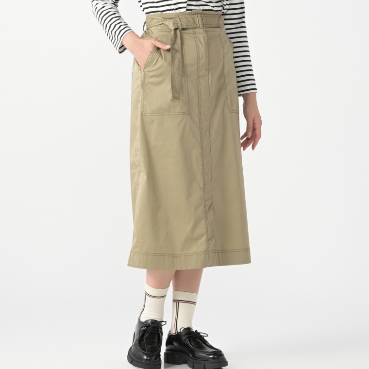 H.HOLIDAY  ステッチデザインAラインスカート