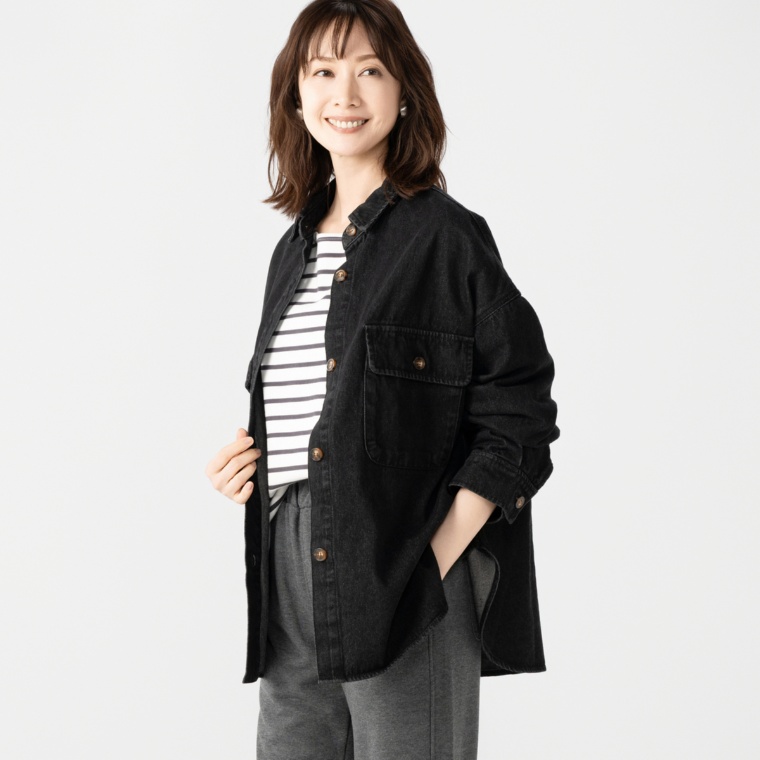 Coeur sucre ビッグシルエットデニムシャツジャケット