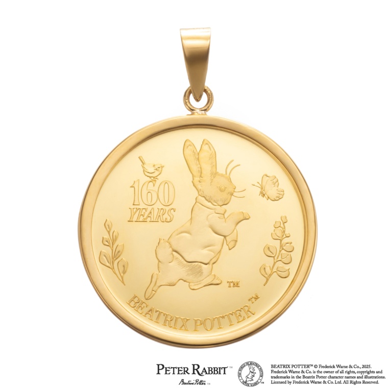 純金 ピーターラビット 限定メダルペンダントヘッド