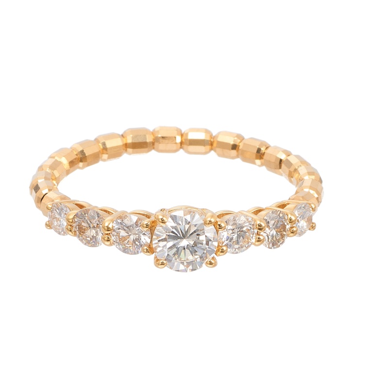 ナミビア産ダイヤモンド ストレッチリング 計0.7ctUP