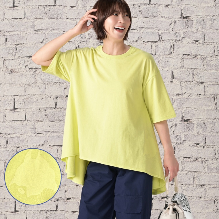 GRC サイドプリントフレアーチュニックTシャツ