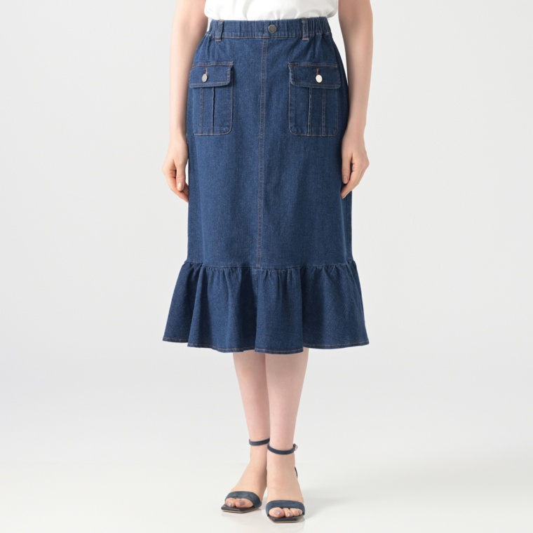 Pixie Heart ペプラムデニムスカート