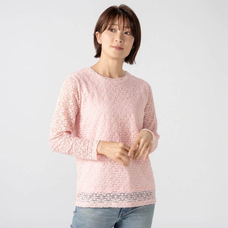 Pixie Heart ストレッチレースプルオーバー