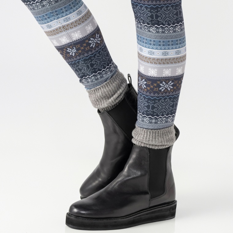 Carney フェアアイル柄プリントレギンス