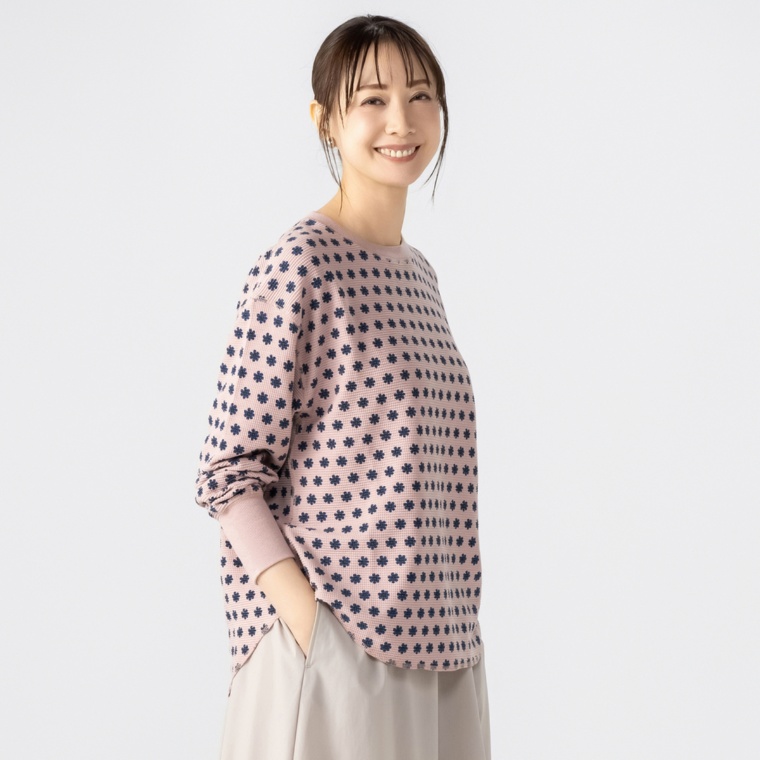 Carney デイジープリント サーマルプルオーバー