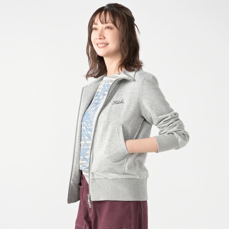 KiKKi 裏毛素材のトラックジャケット