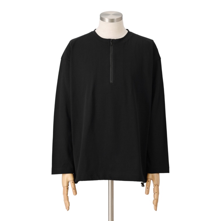 Lucca Uomo alla moda フロントファスナー長袖Tシャツ