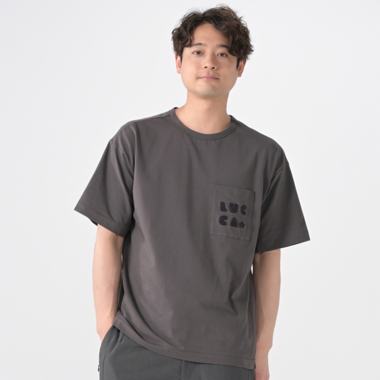 Lucca Uomo alla moda BIG半袖Tシャツ