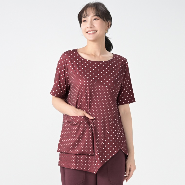 KawaiOkada ドットプリント切替プルオーバー