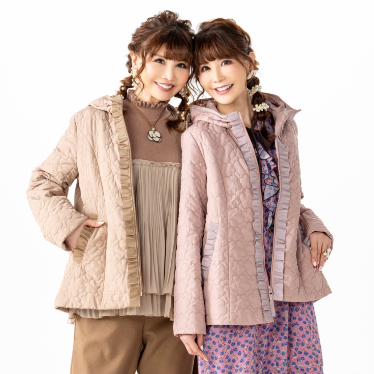 &LOVE カメリアキルティングの軽ラク中わたフェミニンコート