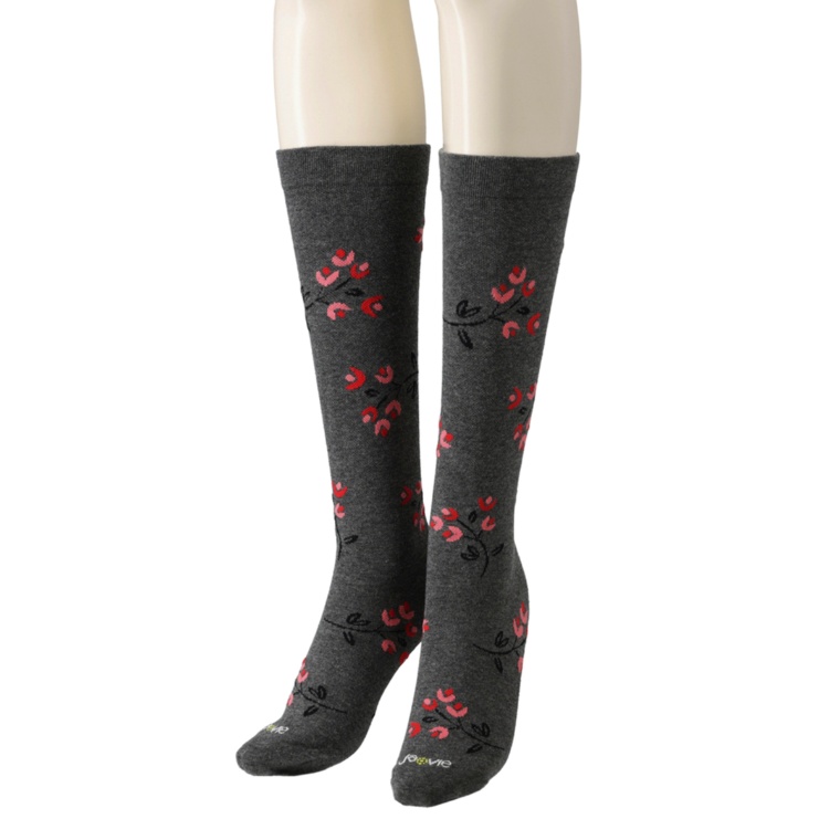 ジャヴィ 綿混着圧ハイソックス[抗菌防臭加工]