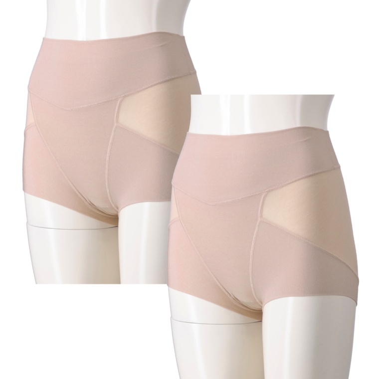 ゆきねえ 365綿混モアらくショーツ 同色2枚組