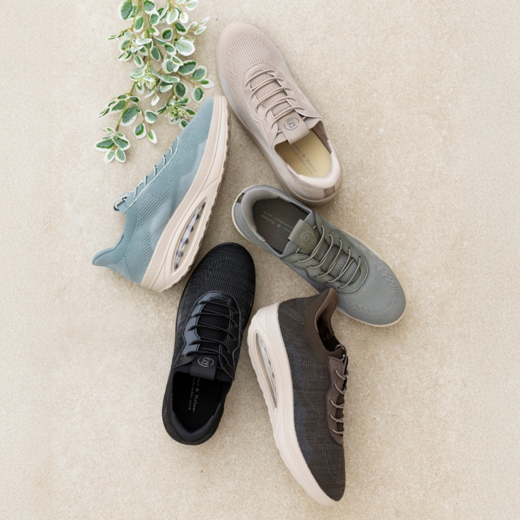 お散歩美人ハンズフリーエアソールニットスニーカー