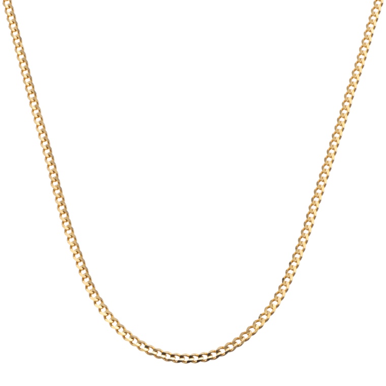 マエストロ 18KYG 8面カットシングルキヘイ チェーンネックレス