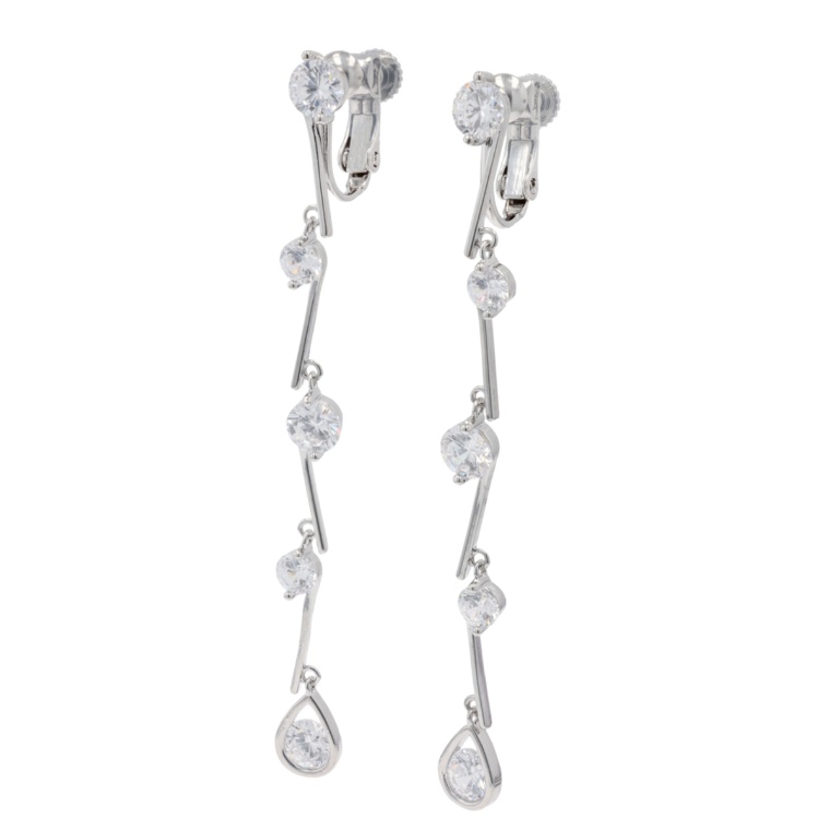 JinkaNezu CZ レインドロップ イヤリング/ピアス
