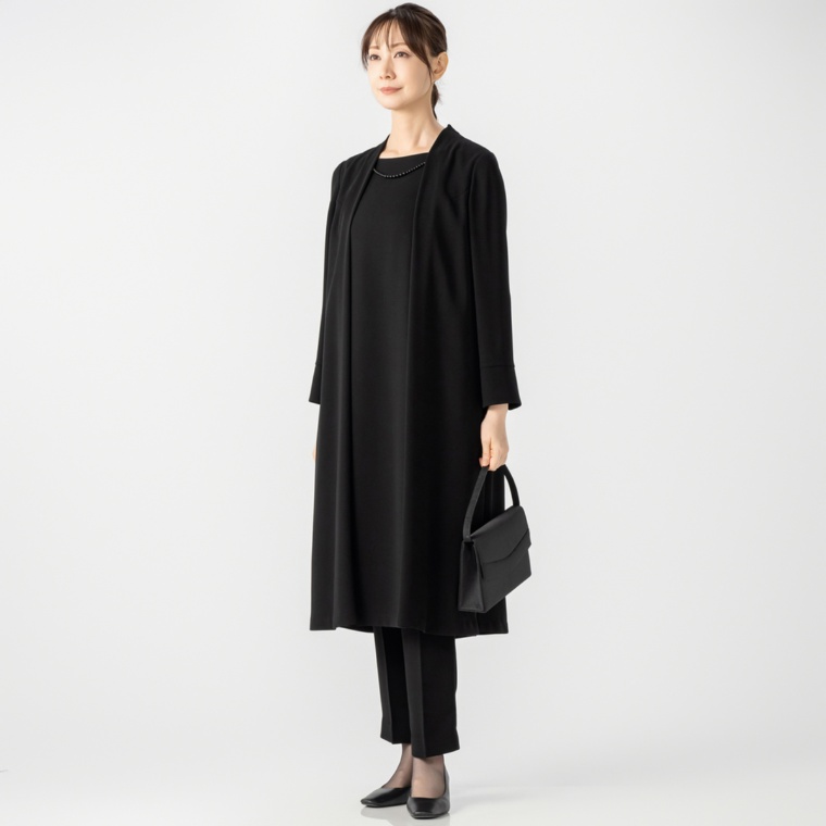 カンサイフォーマル 通年物 洗えるチュニックワンピパンツセット