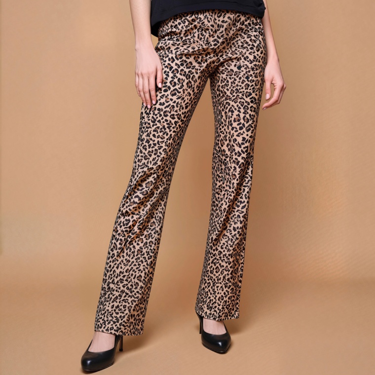 Provador プリントハイテンション レギテコ ストレートパンツ