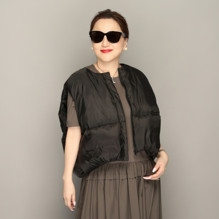 Anne Coquine クラウドマックス中綿コクーンベスト