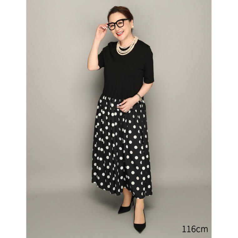 Anne Coquine 選べる着丈切替え軽量ワンピース