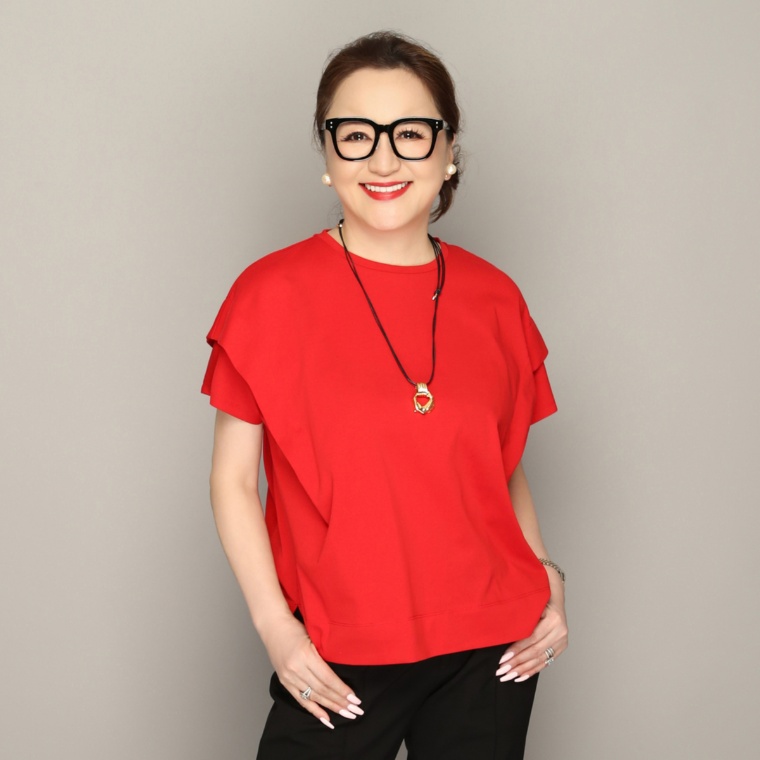 Anne Coquine ギザコットンデザインTシャツ