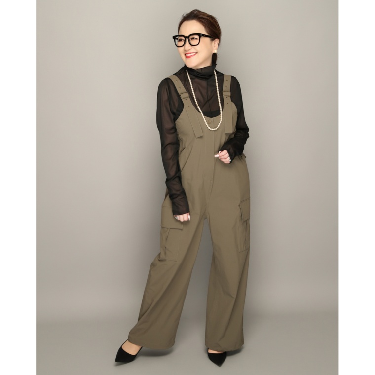 Anne Coquine 大人カーゴモチーフオールインワン