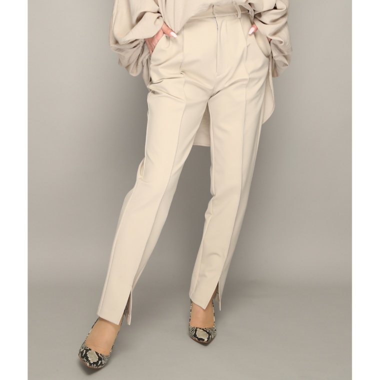 Anne Coquine センタースリット美脚ストレッチパンツ