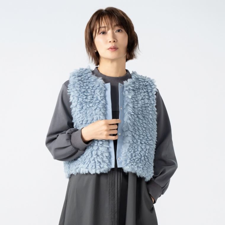 MINHA KILAKILA フェイクプードルファーベスト