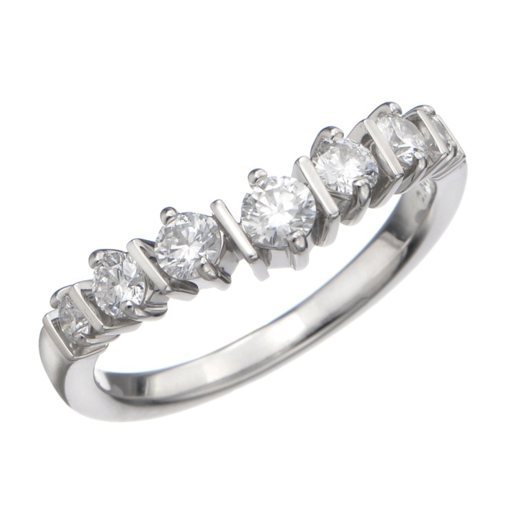 PT900 Dカラー ダイヤモンド デザインリング 計0.5ctUP