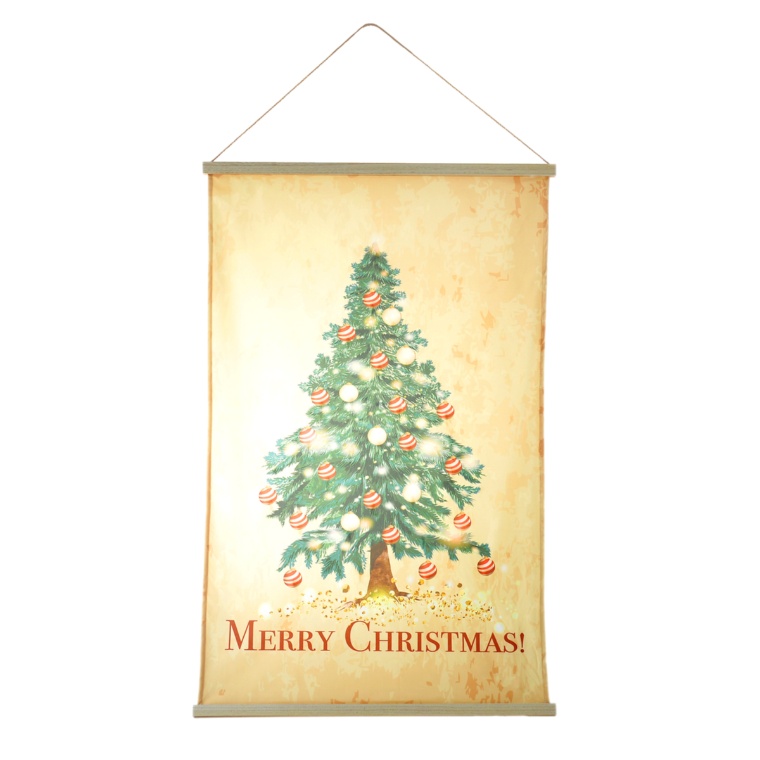 LUMIDA 場所を取らないLEDクリスマスツリー タペストリー