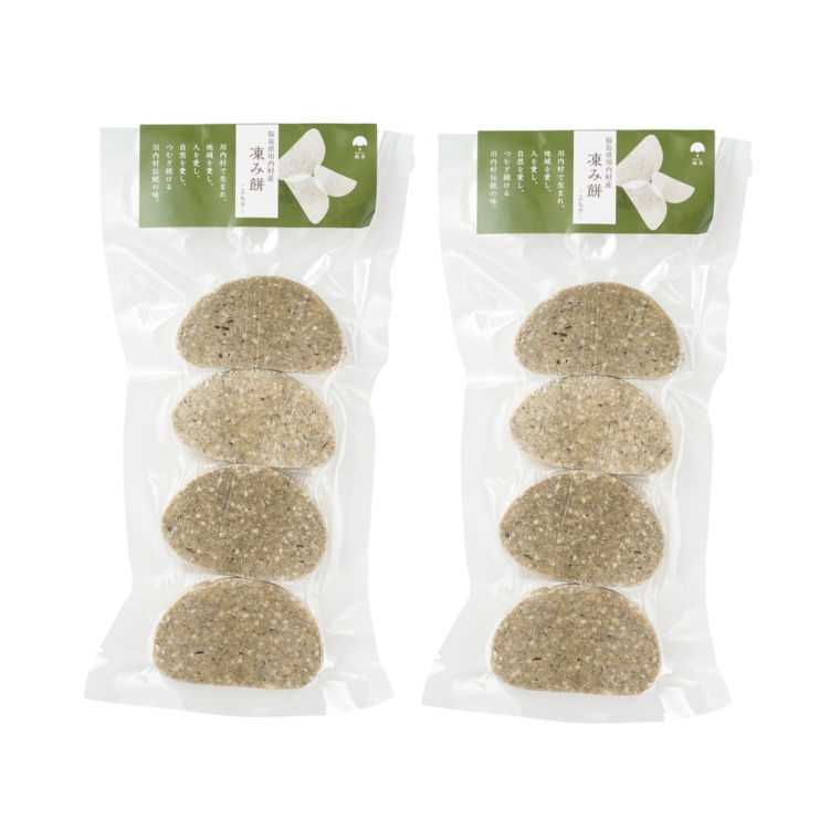 緑里 福島県川内村産凍み餅よもぎ8個