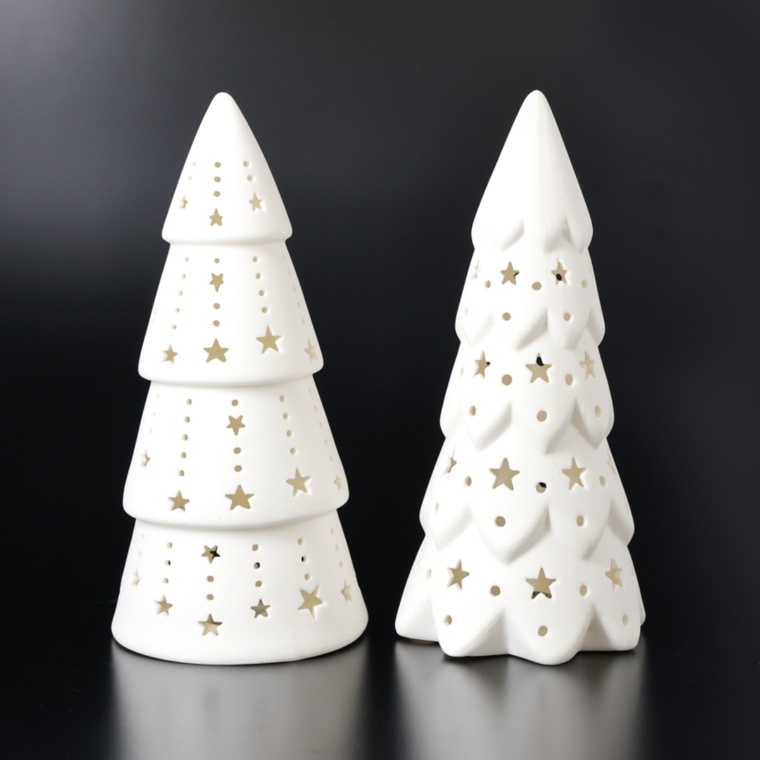 LUMIDA LED セラミックツリー2種セット 自動オンオフタイマー付