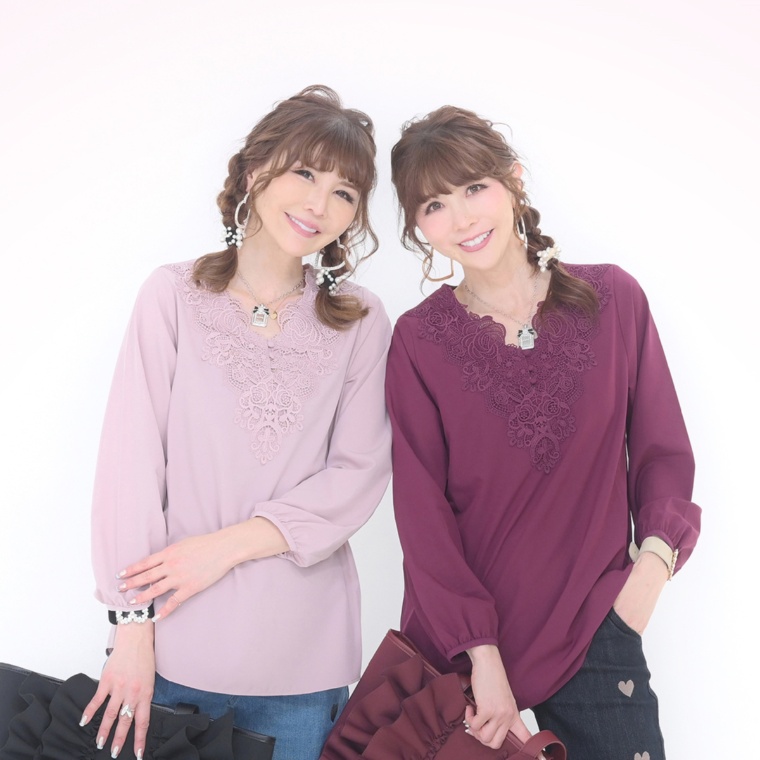 &LOVE 着映える贅沢フラワーレースブラウス