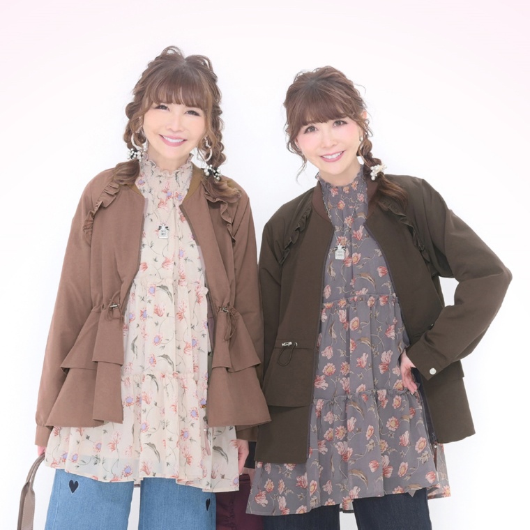 &LOVE 撥水ペプラムふりるブルゾン