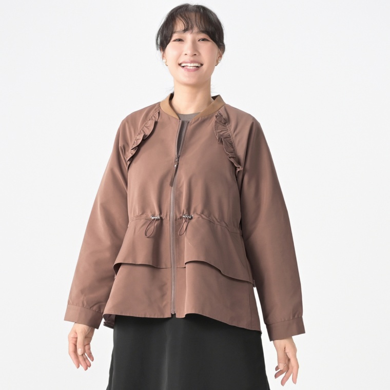 &LOVE 撥水ペプラムふりるブルゾン