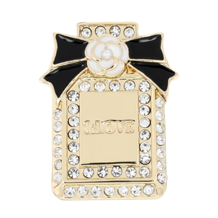 &LOVE カメリアリボンのパフュームブローチ