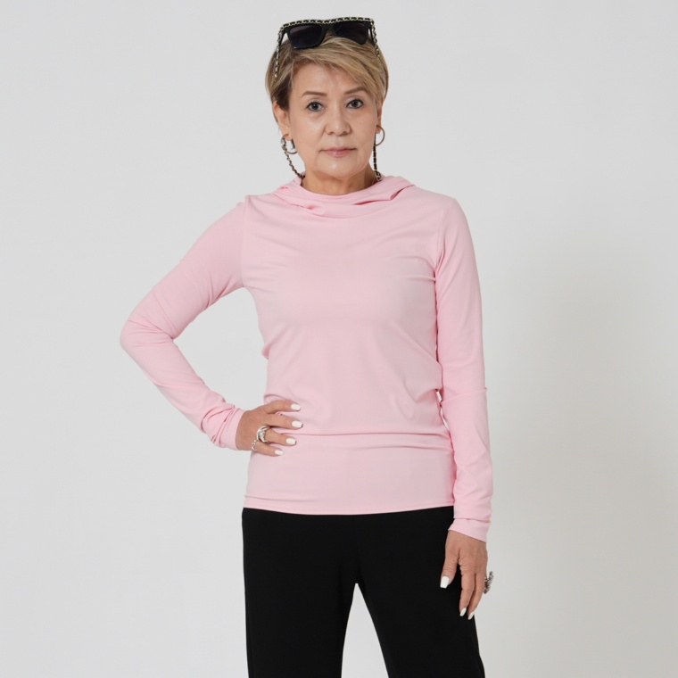 MASAGO ハイストレッチ素材フーディー