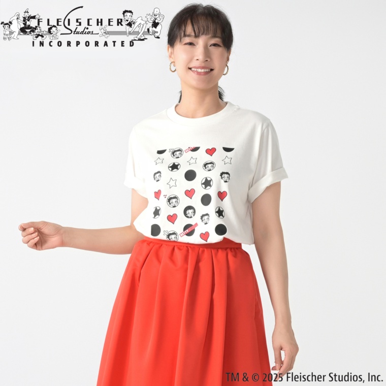 CAPSULE-T×Betty Boop[TM]ドットハートスターチュニック