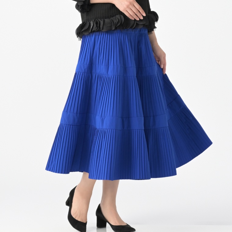 Remite 三段ティアードプリーツスカート