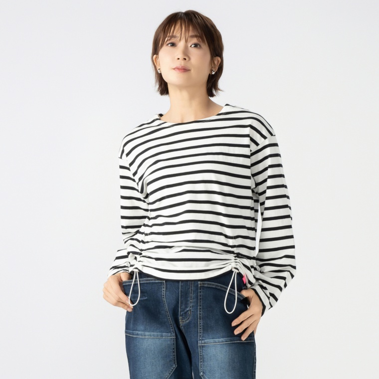 KiKKi リラックスシルエット袖のロングスリーブTシャツ