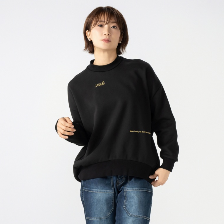 KiKKi 裏毛刺繍入りBIGトレーナー