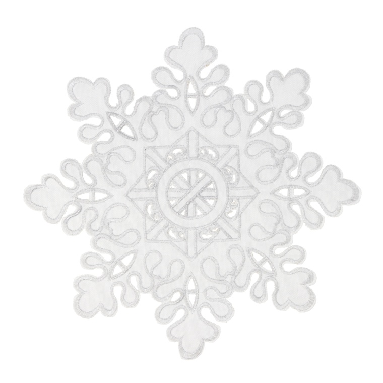 LUMIDA 敷物ドイリー スノーフレークタイプ 直径約29cm