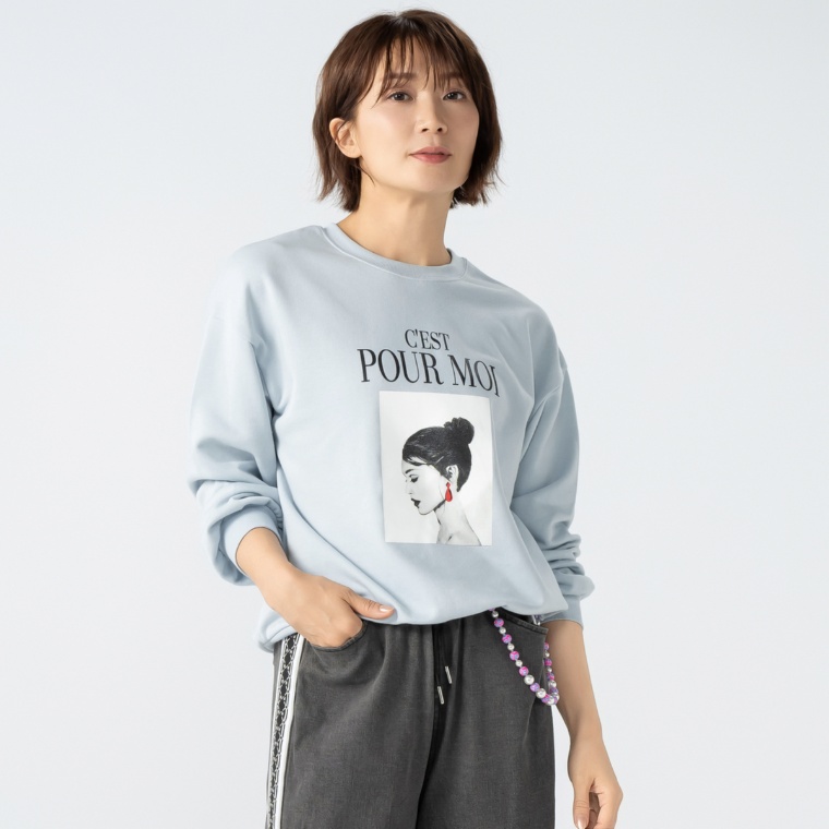 Pixie Heart フォトグラフィック スウェットプルオーバー