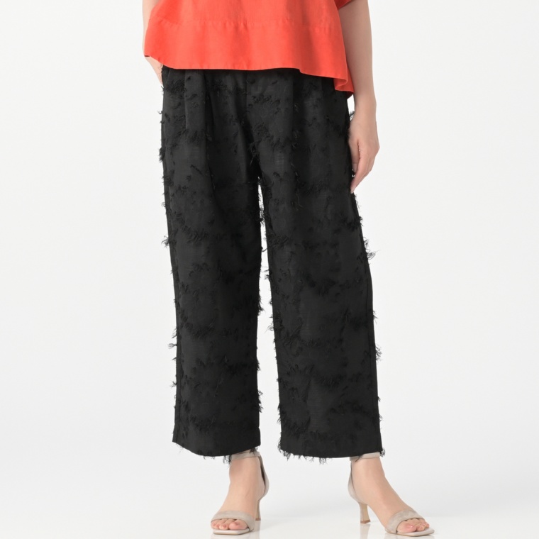 BLUE POOL ROAD カットジャガードフラワーイージーパンツ