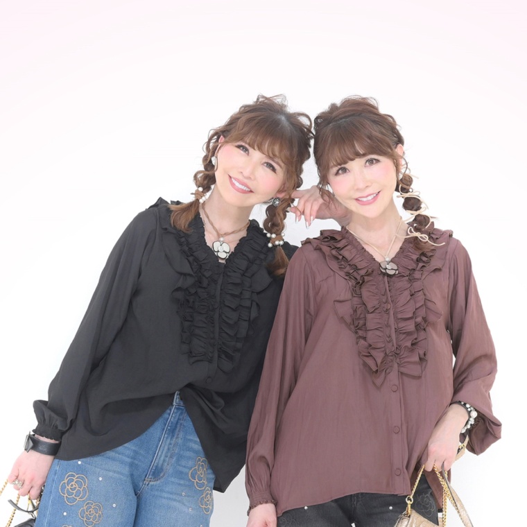 &LOVE ドラマティックなシャルマンふりるブラウス
