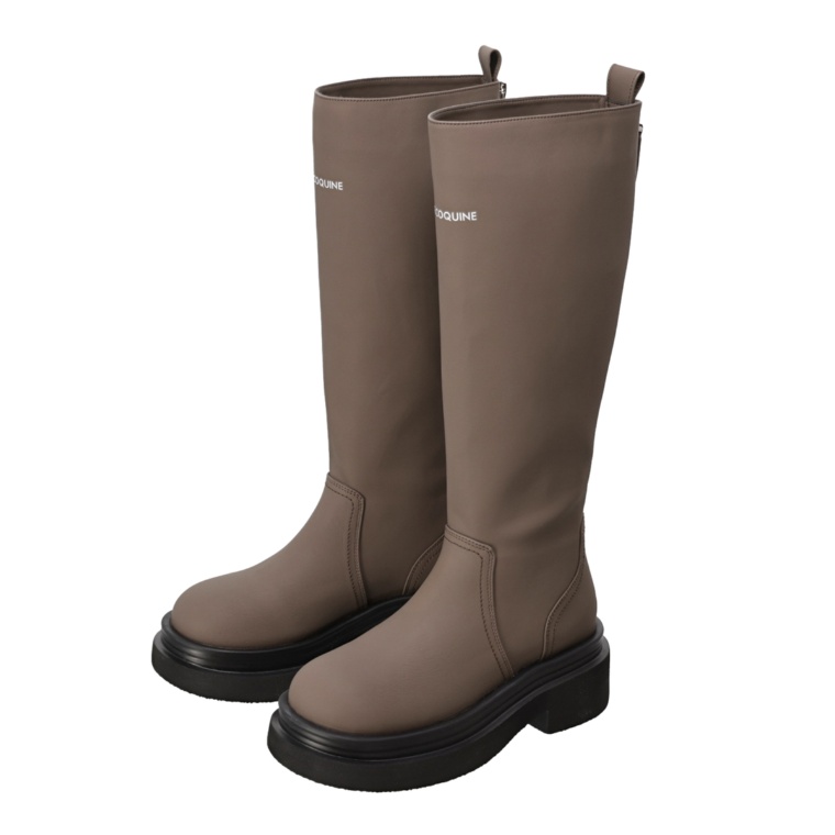 Anne Coquine レザーライクロングブーツ