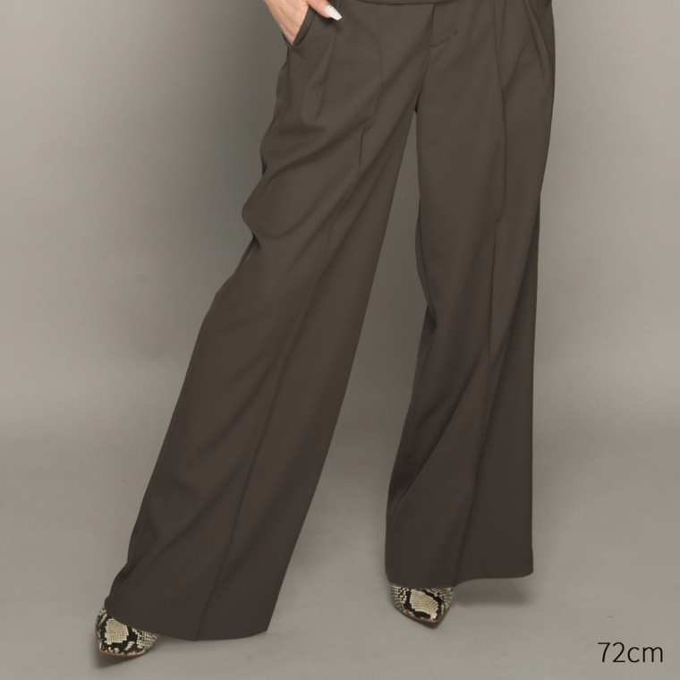 Anne Coquine選べる股下ダブルクロスセミワイドパンツ